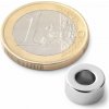 SOLLAU Neodymový magnet medzikružie D 10/5 mm, H 5 mm, N38, ponikelovaný, diametrálne magnetizovaný
