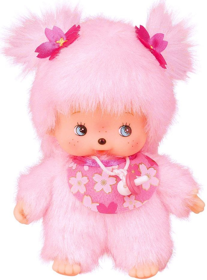 Monchhichi 242443 Mončiči Bebiči dievča ružové s cumlíkom 15 cm