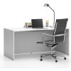 Kancelársky písací stôl SEGMENT, 162x80 cm, biela