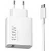 Nabíjačka do siete Xiaomi Charging Combo 100W USB-A + USB-C kabel (76206) biela