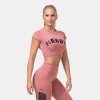 NEBBIA crop top s krátkym rukávom Sporty HERO 584 - Staroružová - M