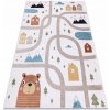 Koberec FUN POLAR 180x270 do ulíc, mesta, auta, hory, boho, béžový krém
