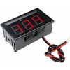 Voltmeter panelový LED červený, 3,5-30V, NC064, 2 vývody