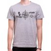 Fajntričko Vtipné vychodniarske tričko - Východ/Záchod, Farba šedá, Strih/ Variant Pánsky/UNISEX
