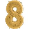 Grabo Lievikovaný balónik číslo 8 zlatý 66 cm Grabo