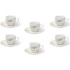 Tognana Súprava šálok na kávu s tanierikmi 80 ml 6 ks MADISON POESIA