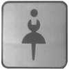 nerezový samolepiaci piktogram WC 