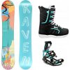 Raven Anna snowboard + Raven Fastec FT360 black/mint viazanie + Raven Diva black/mint topánky - 138 cm + M (EU 39-42)