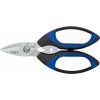 Nožnice na káble rovné-pogum.rukoväť (čierne/modré); Kretzer Solingen FINNY; mikrozúbky