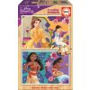 EDUCA Dřevěné puzzle Disney princezny 2x25 dílků