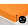 Jersey napínacie prestieradlo na vysoký matrac JR-006 Oranžové 160 x 200 - výška 30 cm