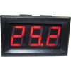 Voltmeter panelový LED červený, H27V3, 0-30V, 3 vývody