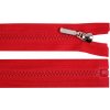 Kostený zips No 5 dĺžka 50 cm s ozdobným jazdcom - 1 ks 148 červená
