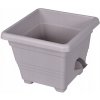 Plast kvetináč hnedý, sivý Nohel garden 30 cm x 30 x 24 cm
