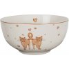 Clayre & Eef Porcelánová miska s mačičkami Kitty Cats - Ø 14*7cm/ 500ml - Clayre & Eef