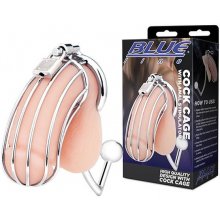 Blueline Cock Cage With Anal Stimulator