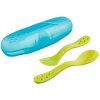 Akuku A0305 lyžička s vidličkou modro-zelená