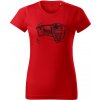 T-ričko Alfa Romeo Giulia GTA dámske tričko Farba trička: Červená, Farba potlače: Čierna, Veľkosť: XS