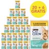 Krmivo pre mačky CAT CHOW Hairball s kuracím mäsom a zelenou fazuľkou v omáčke 85g - 20 SÁČKOV + 6 ZADARMO!!!
