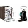 Biepi Sara PID, white/wood + Rocket Espresso SPLUGA, black
