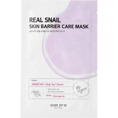 Some By Mi Real Snail Skin Barrier Care Mask Posilňujúca plátienková maska 20 g