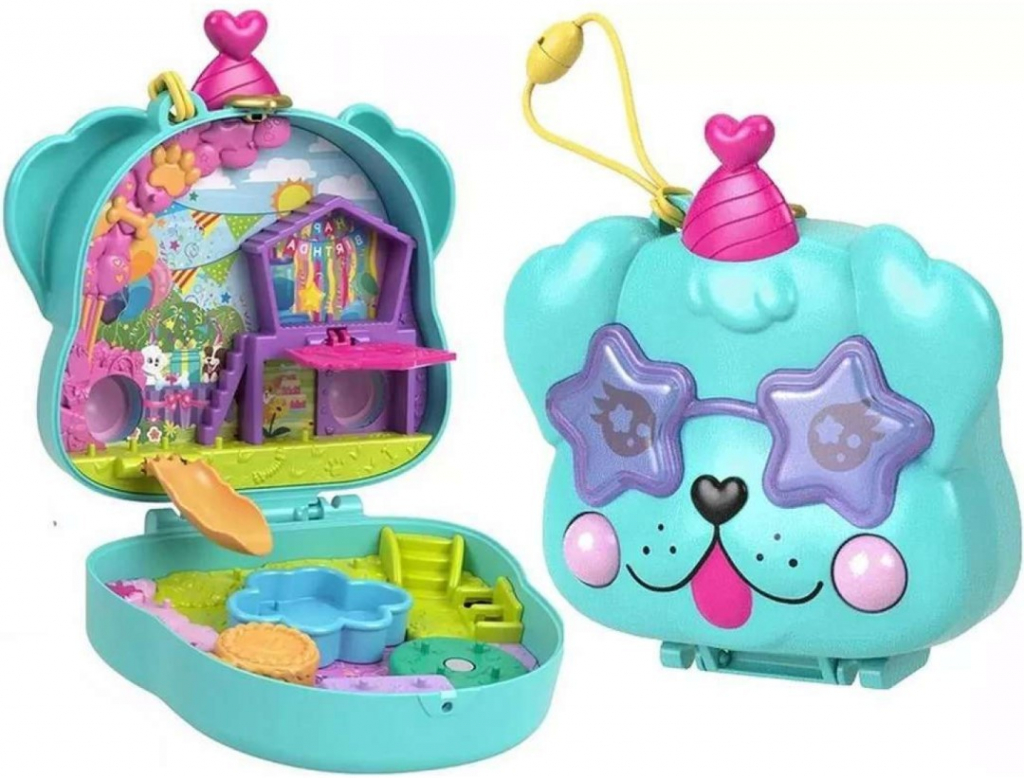 Mattel Polly Pocket Doggy Birthday Bash Compact