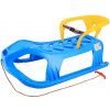 Plastové sáňky s opěradlem Baby Mix SNOW STAR modré