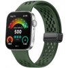 eses Silikónový dierkovaný remienok s magnetickou prackou pre Huawei Watch Fit 3, 4 a 4 Pro - Zelený