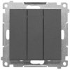 Tlačidlo trojité (1/0+1/0+1/0) 10AX/250V (PS) sivá SIMON55 (Simon)