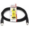 Logo USB kábel (2.0), USB A samec - USB B samec, 3m, čierny