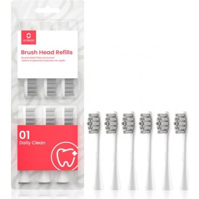 Oclean Brush Head Standard Clean náhradné hlavice na zubnú kefku P2S6 W06 White 6 ks