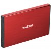 Externý box pre HDD 2,5'' USB 3.0 Natec Rhino Go, červený, hliníkové telo NKZ-1279