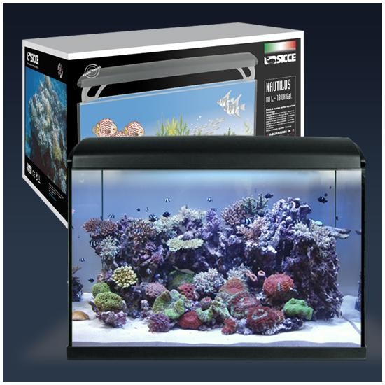 Sicce akvárium Nautilus 1 x T8, 15 W čierne 80 l