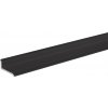 AP49 ukončovacia lišta samolepiaca ACARA, hliník lakovaný RAL9005 čierná matná, 10 mm, 2,7 m