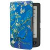 ARMORI TRIMER T039 - púzdro pre Pocketbook 614 / 615 / 624 / 625 / 626 - motív Blue Garden (Obal na Pocketbook 614/615/624/625/626, ARMORI TRIMER T039, motív Blue Garden, magnet, AutoSleep + záruka 3