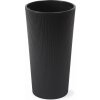 HowHomely PLASTOVÝ KVETINÁČ URBANIKA ECO 57X29,5 CM ČIERNA
