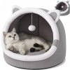 Domček pre mačku Springos sivý okrúhly 42 cm x 44 cm x 35 cm