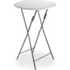 DB Garden Cateringový skládací barový stůl WOODY bílý/stříbrný
