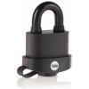Zámok Yale Y220B/51/118/1, High Security, visiaci, laminovaná oceľ, čierny, 53 mm, 3 kľúče