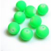 Pogumované sklenené neon korálky 10mm 1ks zelená (otvor 1mm)