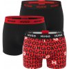 HUGO - boxerky 3PACK cotton stretch classic HUGO modern logo & black color combo - limitovaná fashion edícia (HUGO BOSS)-M (83-89 cm)