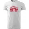 Folklór - dva kone - Tričko extra veľké (5-8XL) - 5XL ( Biela )