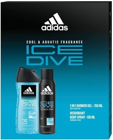 Adidas Ice Dive Deodorant sprej 150 ml + sprchový gél 250 ml