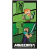 Halantex · Bavlnená plážová osuška Minecraft – motív Creeper Fight × Alex a Steve - 100% bavlna - 70 x 140 cm