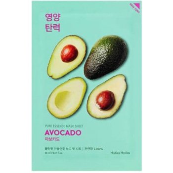 Holika Pure Essence Mask Sheet Avocado upokojujúca plátienková maska 20 ml