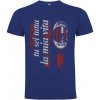 Superfutbal Pánske tričko Rosso neri retro, kráľovsky modré Veľkosť: M