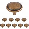 Walteco Nábytkový gombík Mali priemer 32mm, mosadz patina Množstvo: 10 ks , 7610BP2