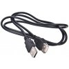 Predlžovací kábel USB 2.0, čierný, 1 meter