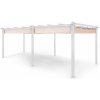 Blumfeldt Pantheon, pergola, hliníková štvorhranná rúrka, 3 × 6 m, 4 rohové stĺpiky, nepremokavá (GDW8-Panth-WH-BG-3x6)