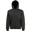 Fruit of the Loom Mikina Premium Hooded Sweat Jacket s kapucí COT-16203466002 M Charcoal